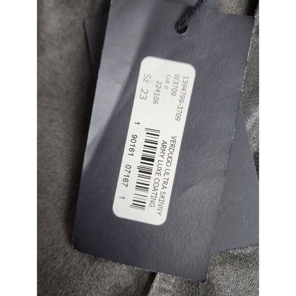 Paige Verdugo Ultra Skinny Luxe Coating NWT Jeans in Army green, Size 23 - Picture 6 of 9